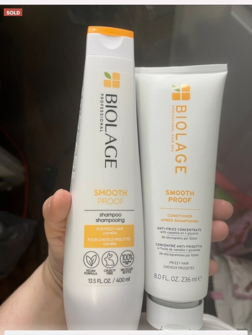 Biolage Smooth Proof Shampoo & Conditioner Set - White with Orange Accents